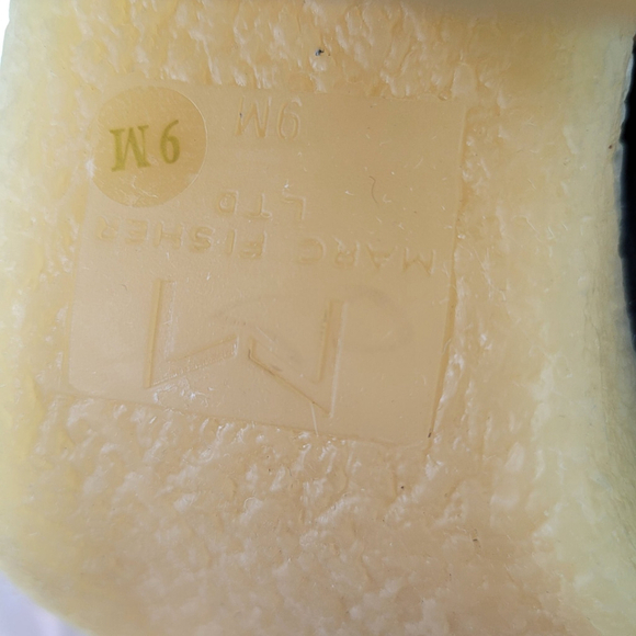 MARC FISHER Lina Platform Loafer suede Black platform 9 New $160, Defected - Picture 4 of 12